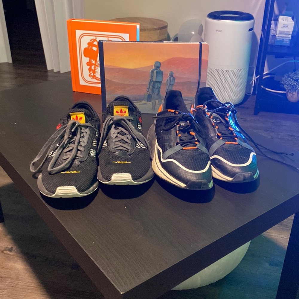 2 pairs of used adidas